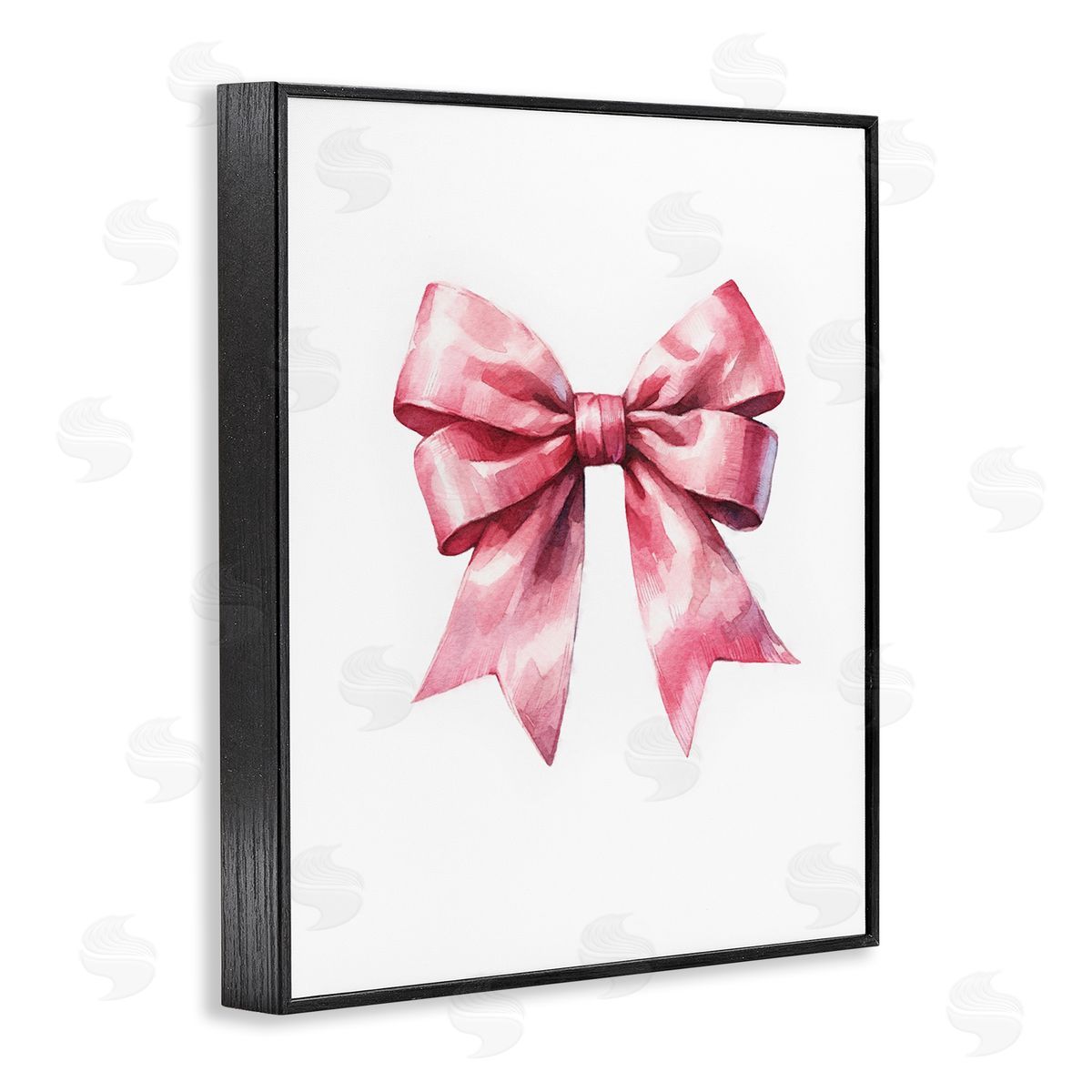 Amanda Greenwood Full Pink Ribbon Black Framed Giclee Wall Art Print