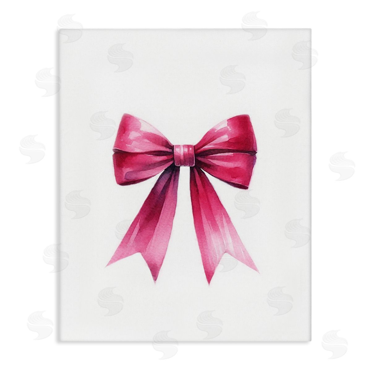 Amanda Greenwood Dark Magenta Ribbon Canvas Wall Art Print