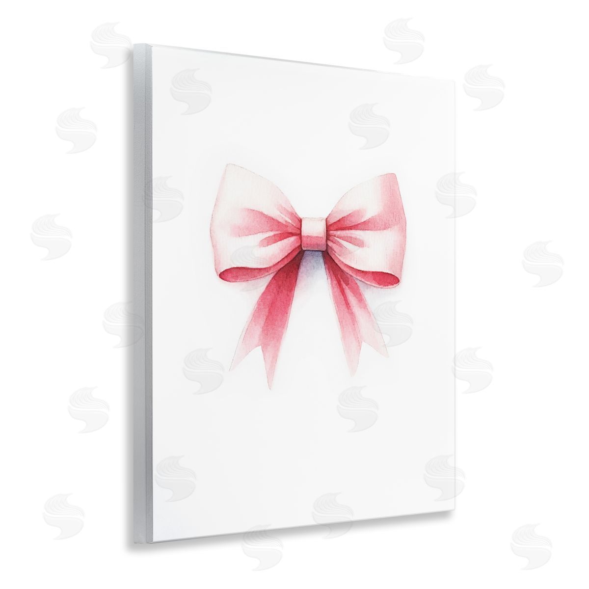 Amanda Greenwood Soft Fading Pink Bow Wooden Wall Plaque Art Print
