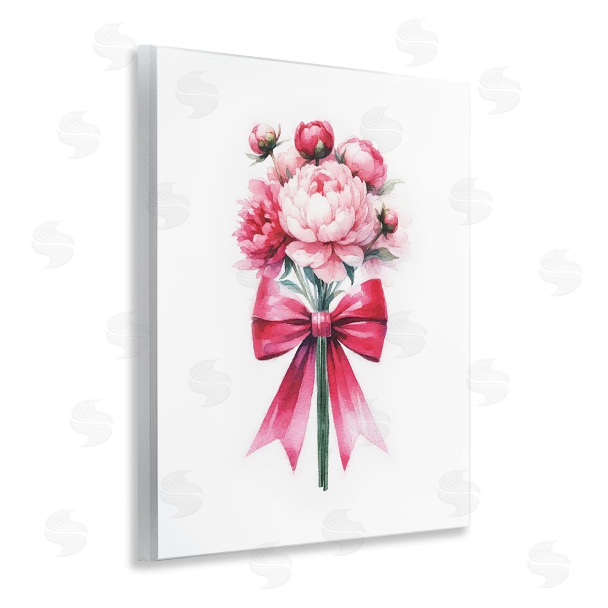 Amanda Greenwood Pink Ribbon Bouquet Wooden Wall Plaque Art Print