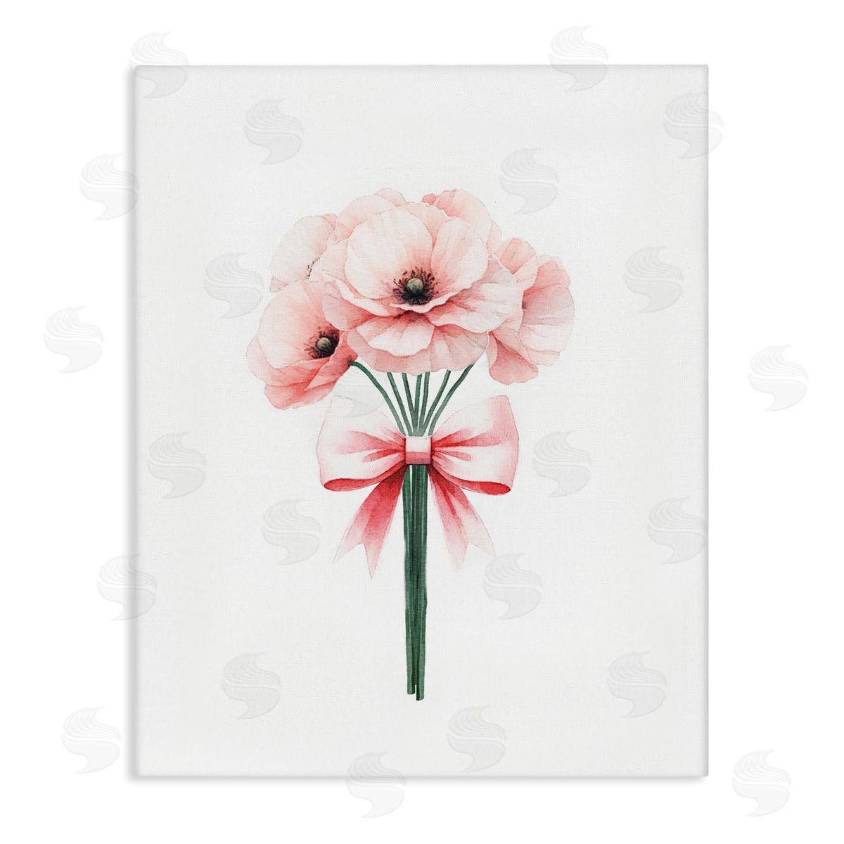 Amanda Greenwood Pastel Bouquet with Bow Canvas Wall Art Print