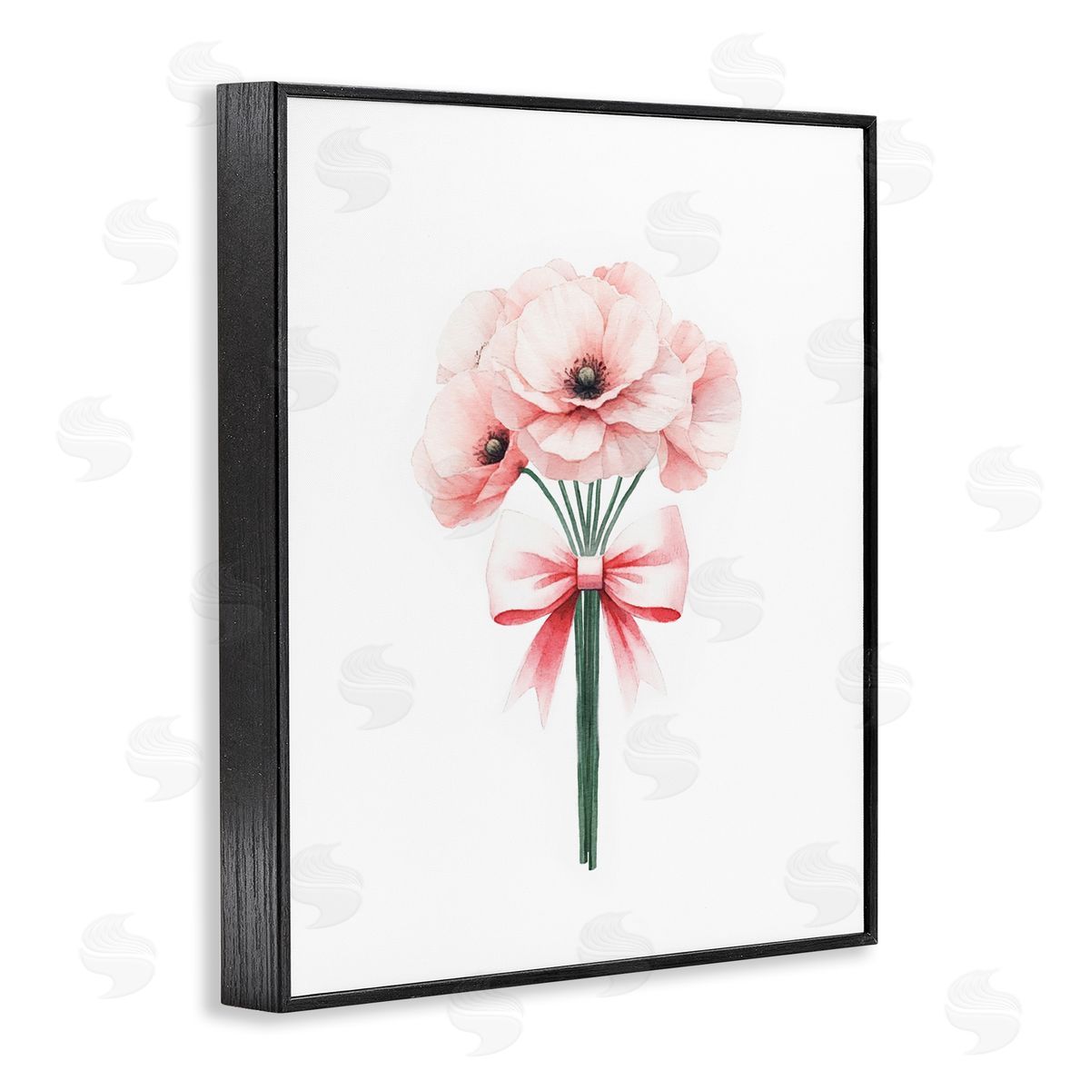 Amanda Greenwood Pastel Bouquet with Bow Black Framed Giclee Wall Art Print