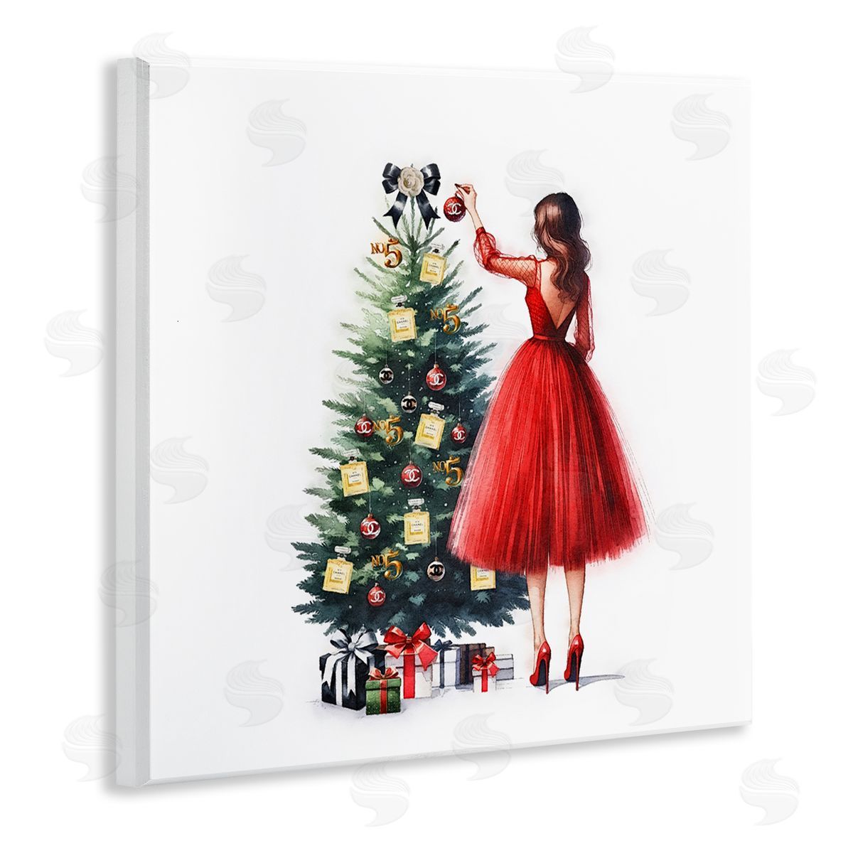Fashion Tree Ornaments Wood Plaque Wall Art, Home Decor by Amanda Greenwood