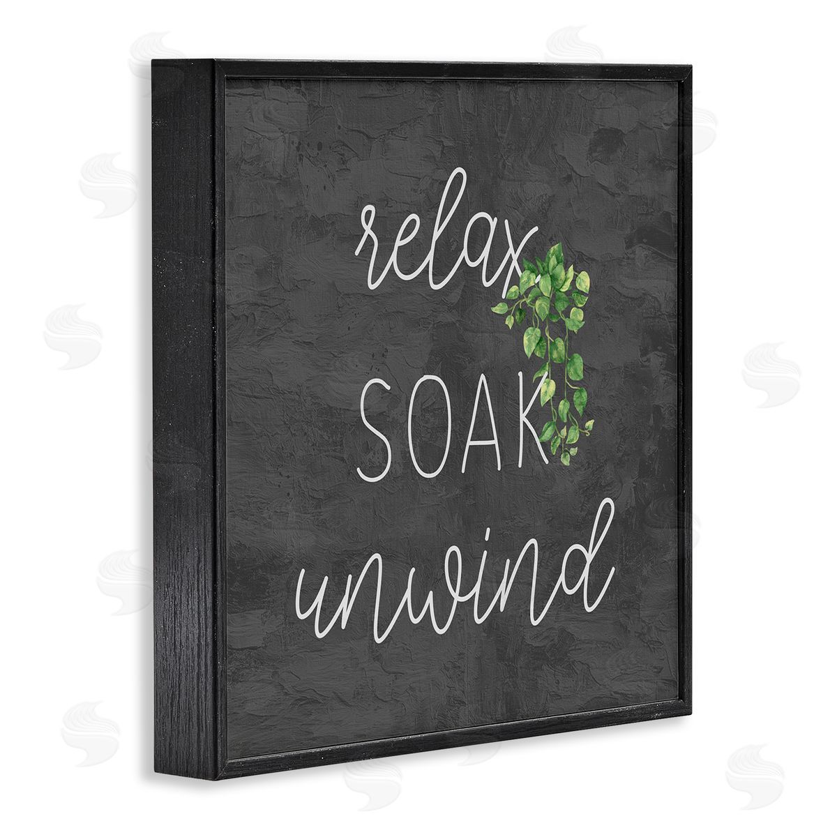 Kim Allen Relax Unwind with Botanicals Black Framed Giclee Wall Art Print