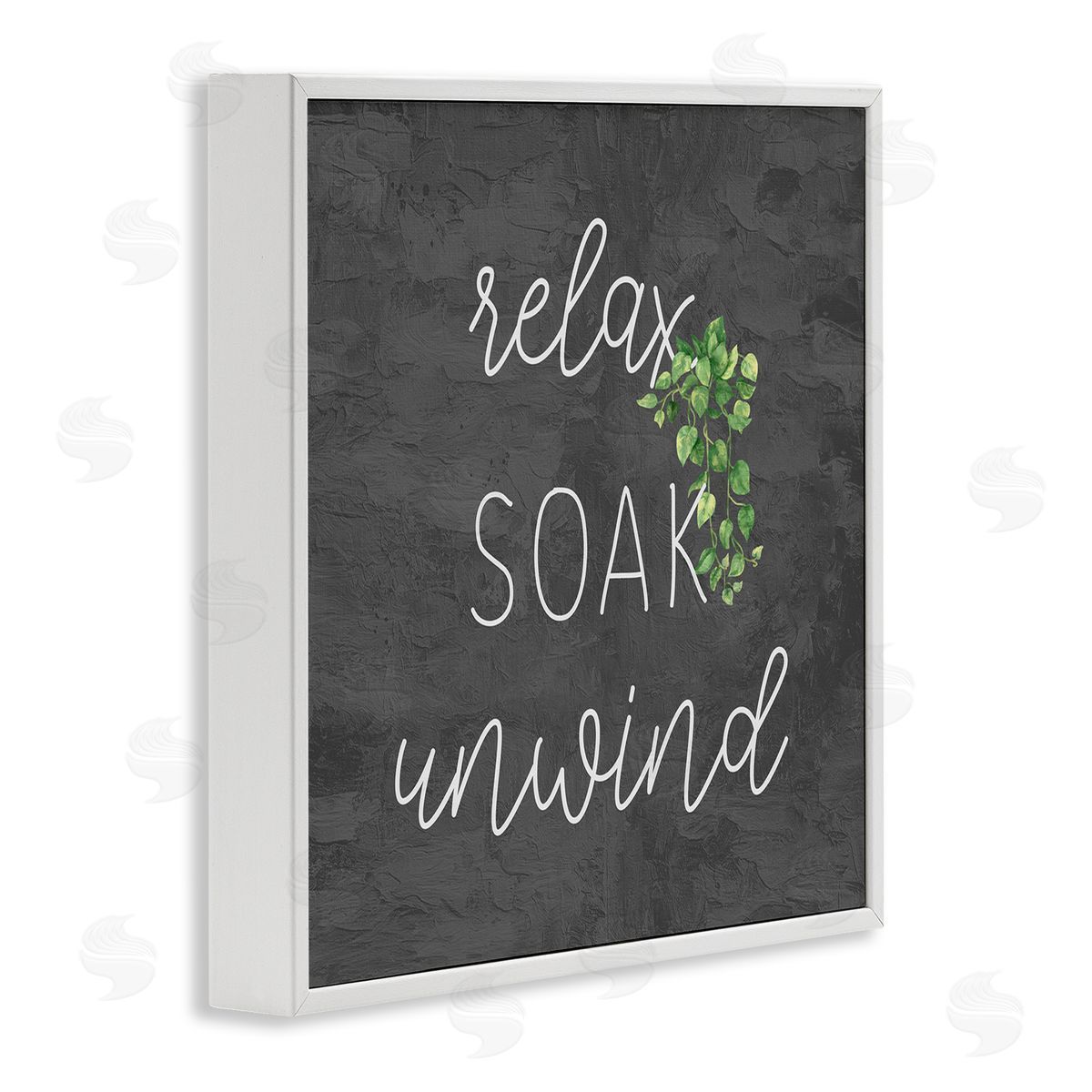 Kim Allen Relax Unwind with Botanicals White Framed Giclee Wall Art Print