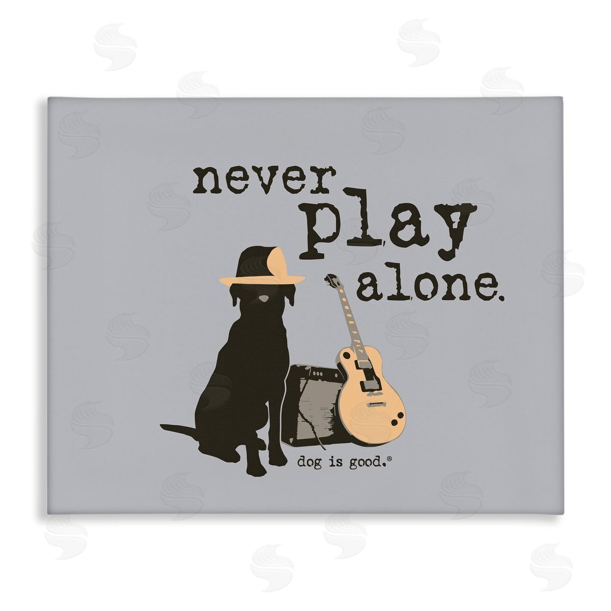 Never Play Alone with Dog Canvas Wall Art, Home Decor by Dog Is Good