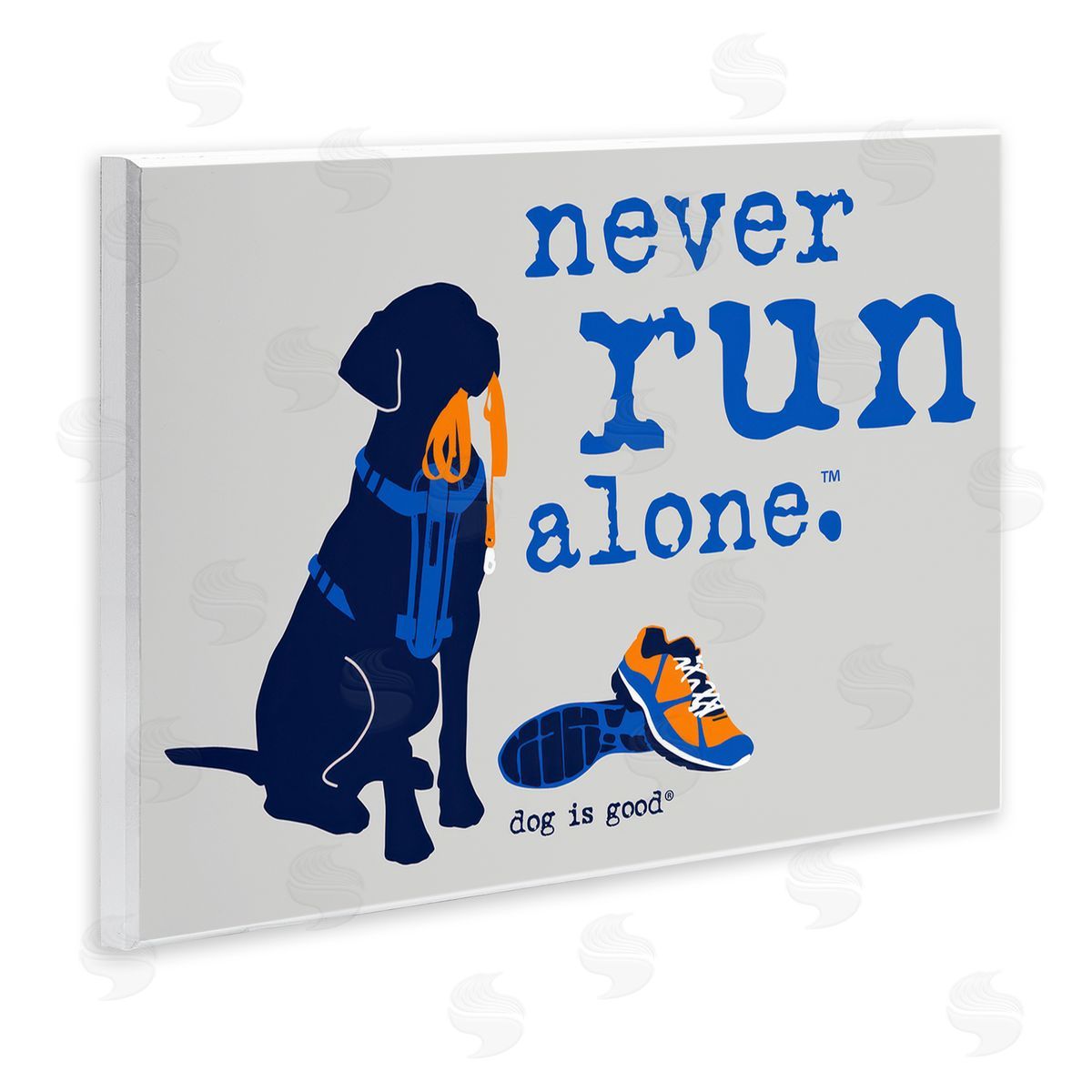 Dog Is Good Never Run Alone Dog Wooden Wall Plaque Art Print