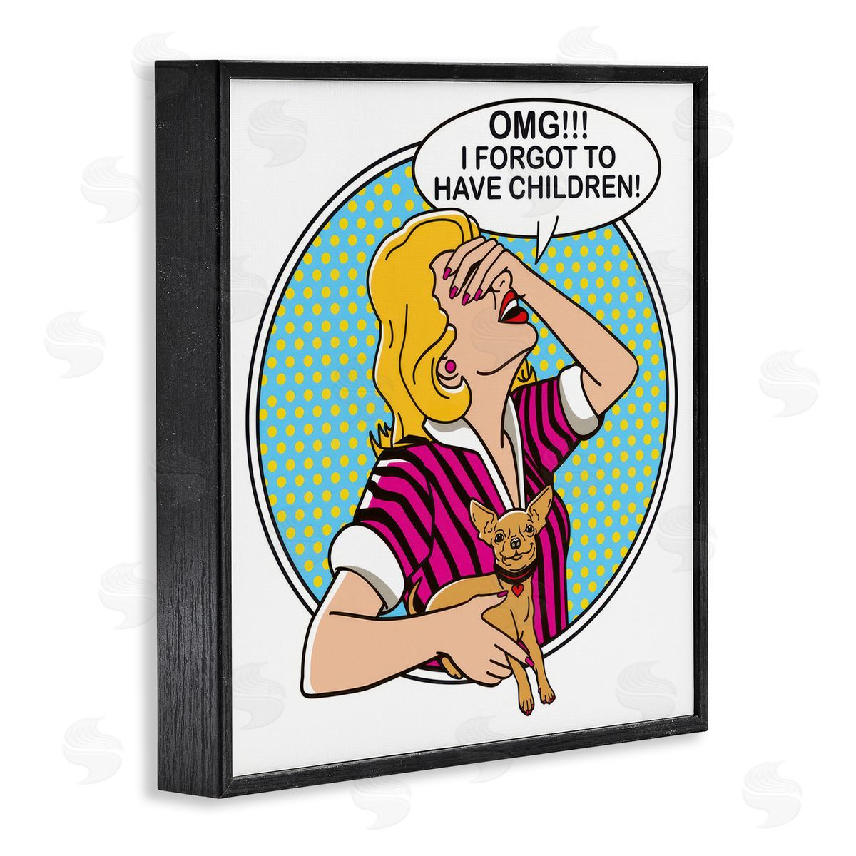 Dog Is Good Forgot To Have Children Black Framed Giclee Wall Art Print