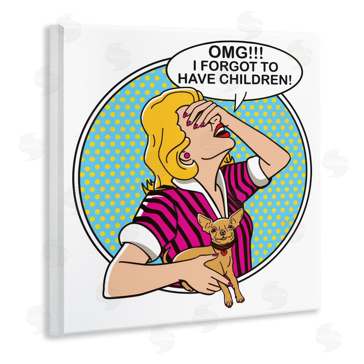 Dog Is Good Forgot To Have Children Wooden Wall Plaque Art Print