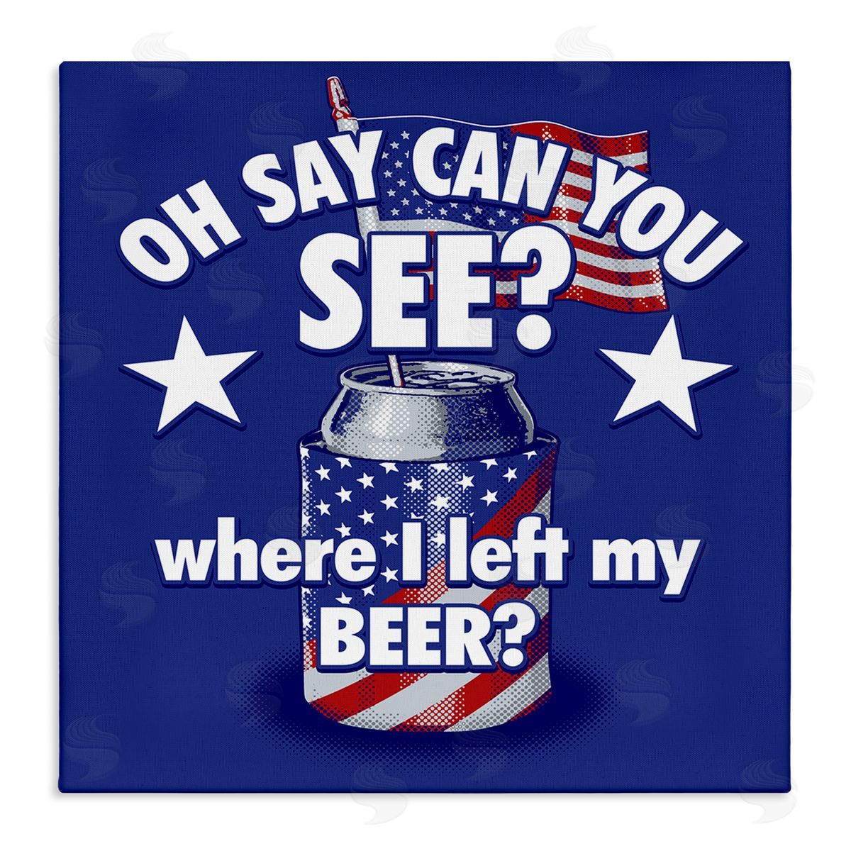 Jedco Brands Inc. Funny Patriotic Beer Canvas Wall Art Print