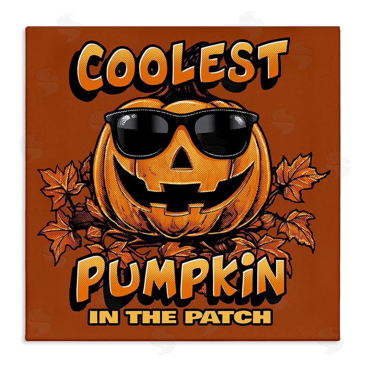 Jedco Brands Inc. Coolest Pumpkin with Sunglasses Canvas Wall Art Print