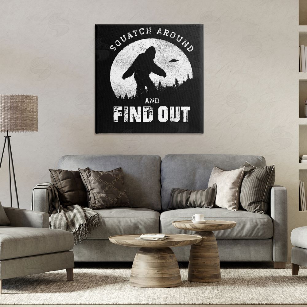Jedco Brands Inc. Funny Mythical Monster Saying Canvas Wall Art Print in Room