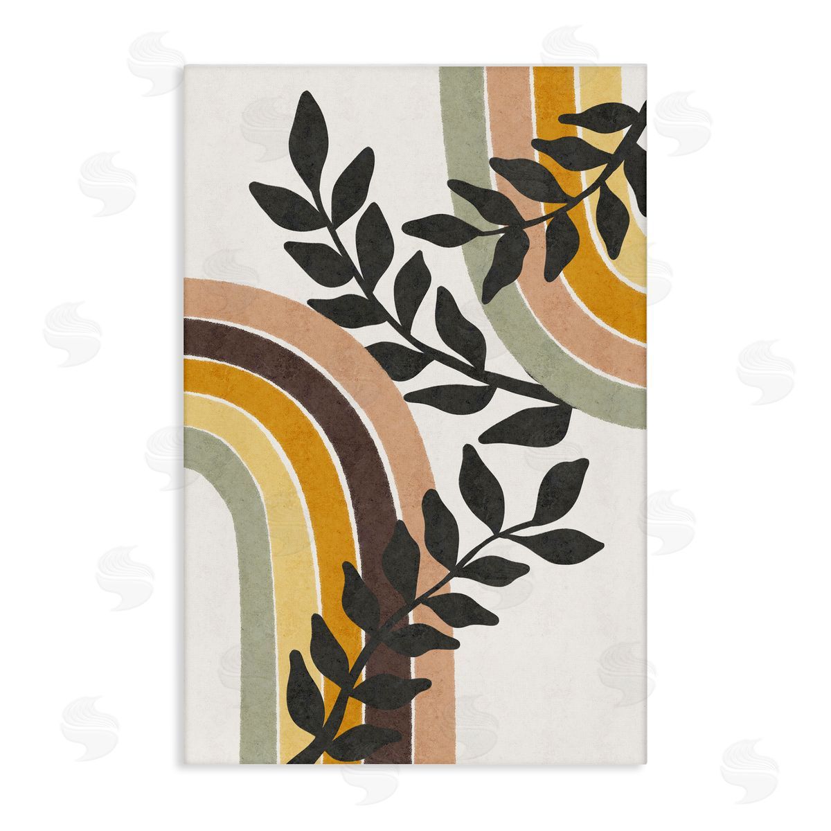 JJ Design House LLC Vine Swathed Rainbows Canvas Wall Art Print