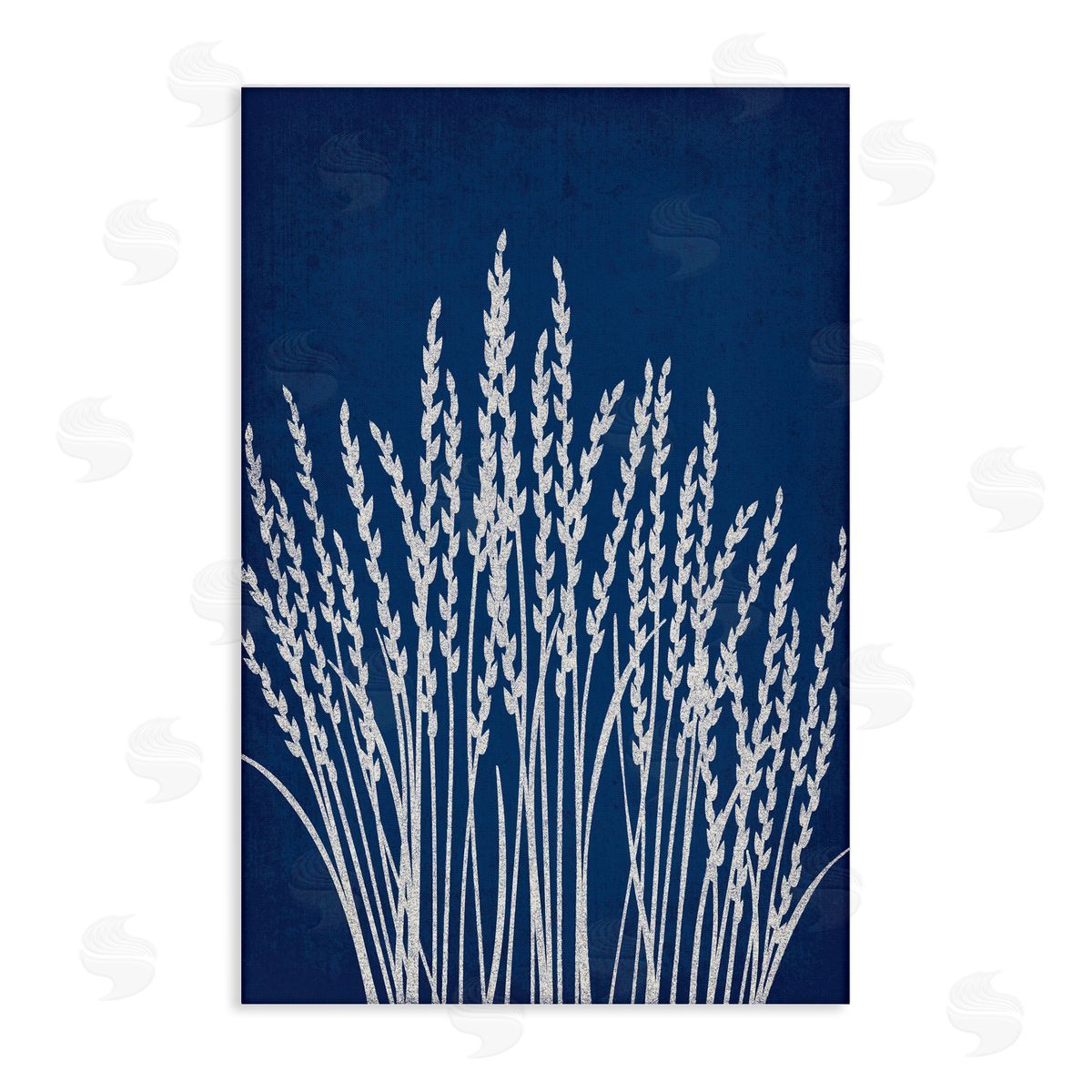 JJ Design House LLC Reed Grasses on Blue Canvas Wall Art Print