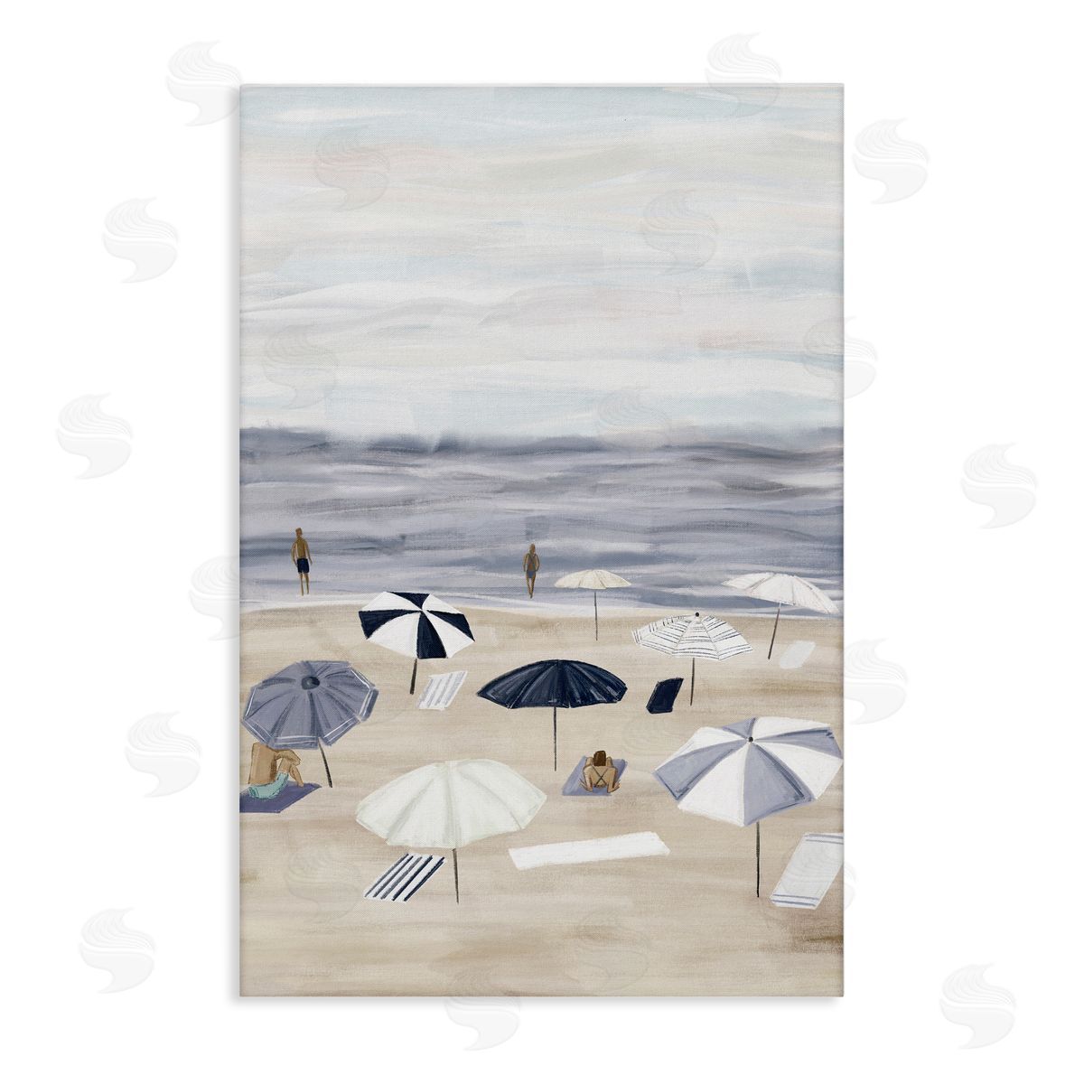JJ Design House LLC Summer Beach Umbrellas Canvas Wall Art Print