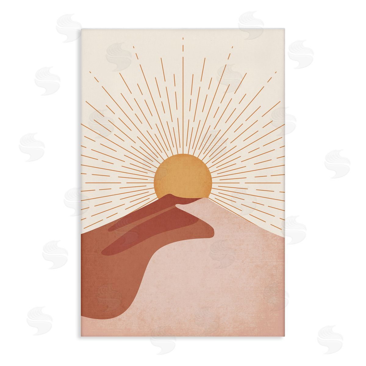 JJ Design House LLC Sand Dune & Sun Rays Canvas Wall Art Print