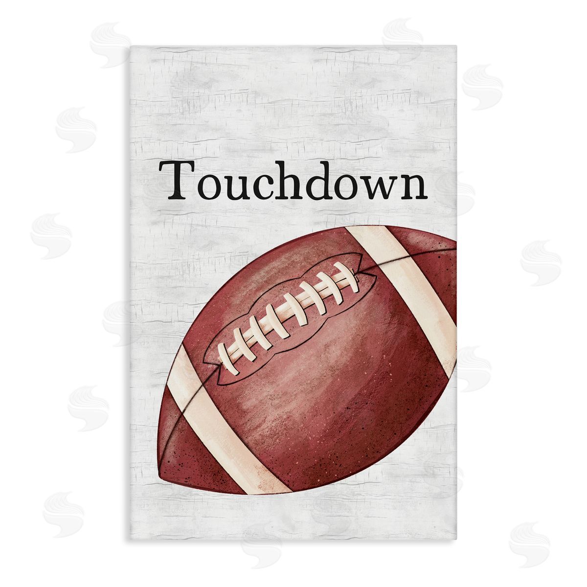JJ Design House LLC Touchdown with Football Canvas Wall Art Print