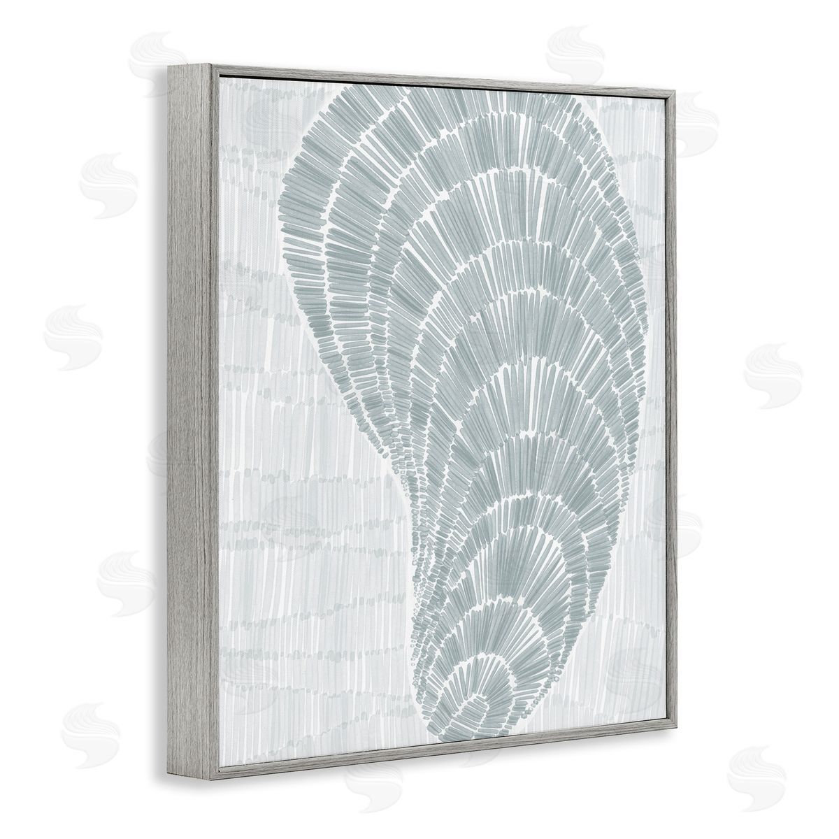 Jetty Home LLC Sketched Oyster Shell Gray Framed Giclee Wall Art Print