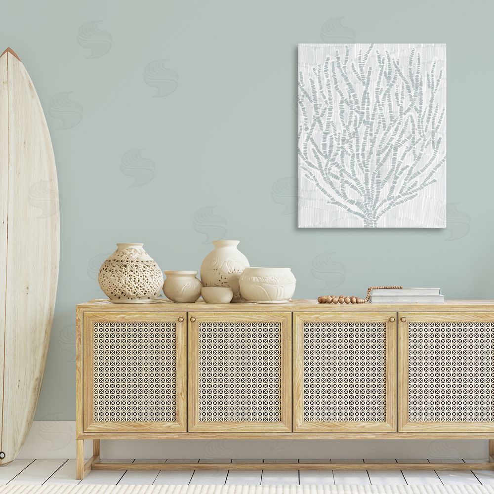 Jetty Home LLC Sketched Coral Sprigs Canvas Wall Art Print in Room