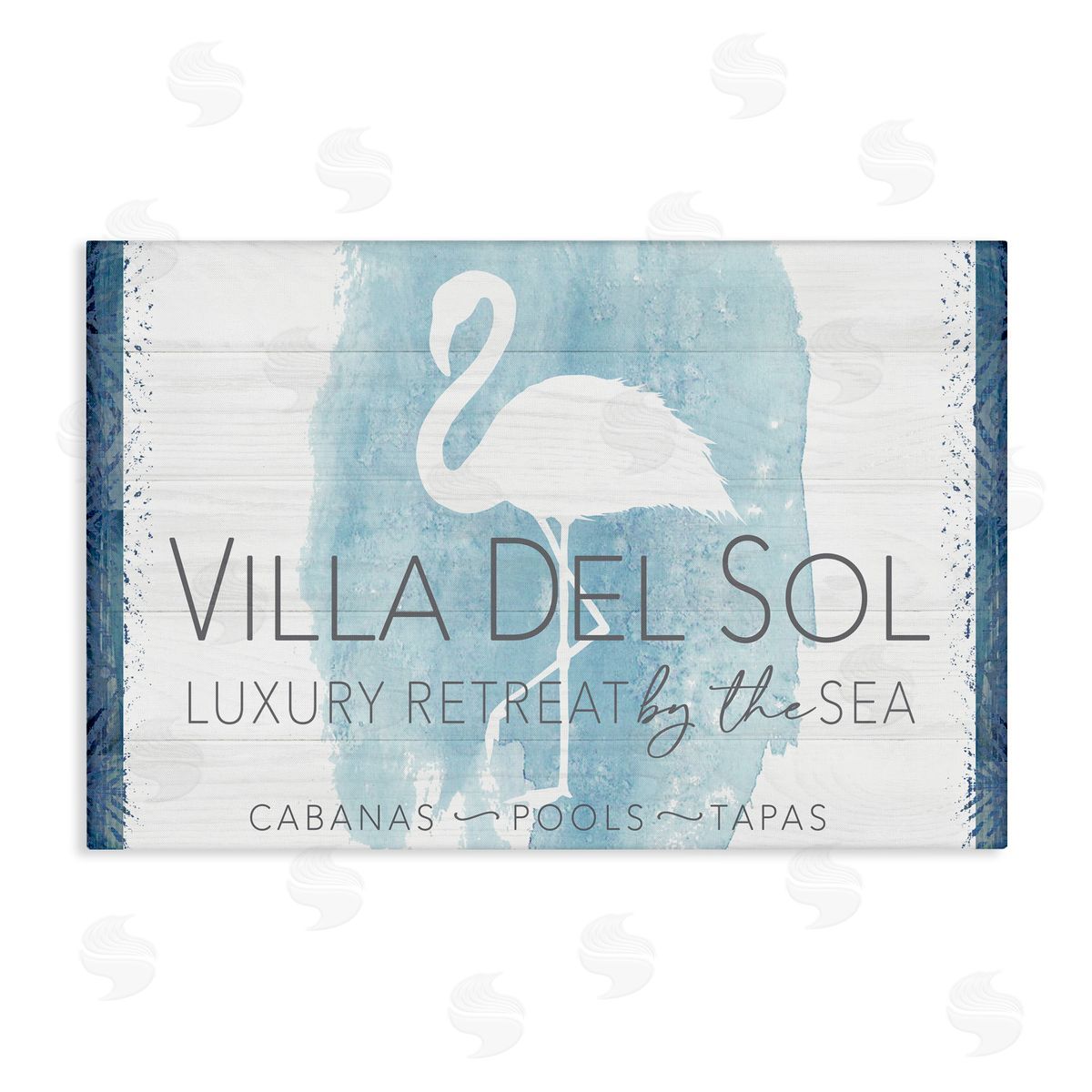 Fluidity/PDR LLC. Beach Retreat Flamingo Sign Canvas Wall Art Print