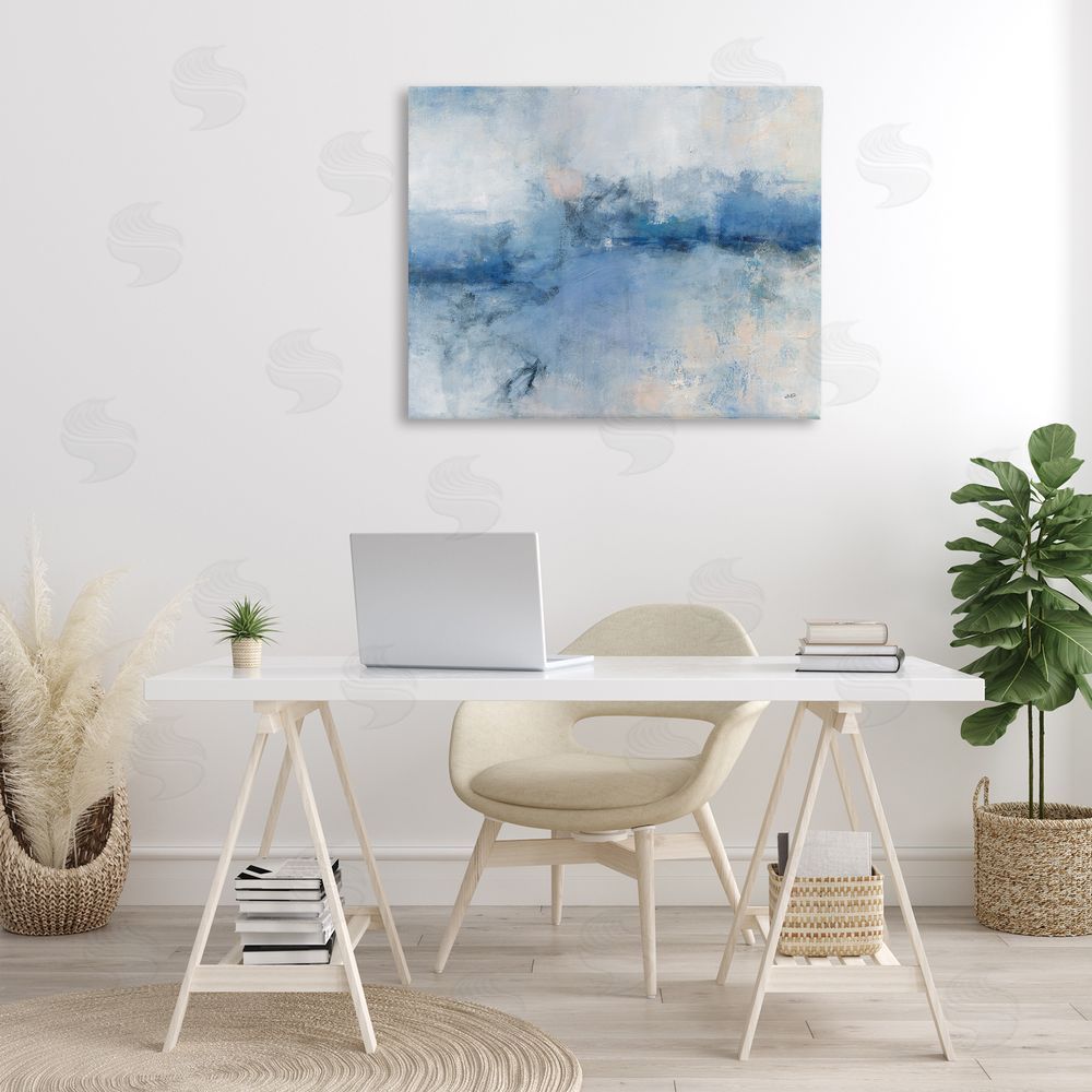 Julia Purinton Blue Seaside Impressions Canvas Wall Art Print in Room