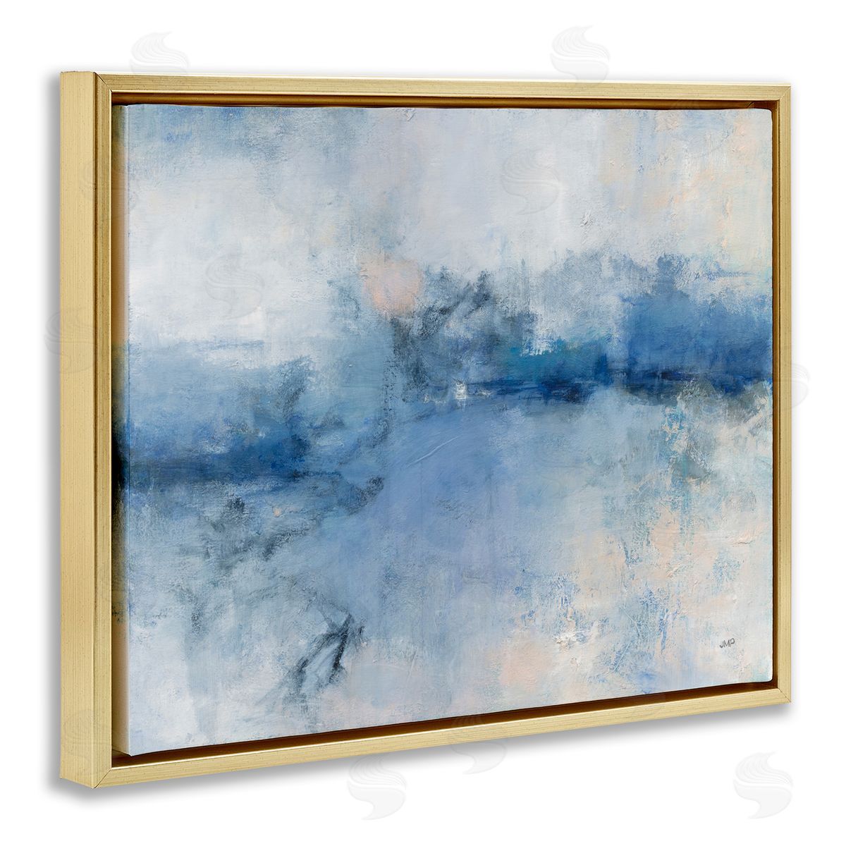 Julia Purinton Blue Seaside Impressions Gold Floating Frame Canvas Wall Art Print