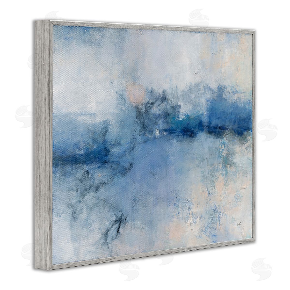 Julia Purinton Blue Seaside Impressions Gray Framed Giclee Wall Art Print