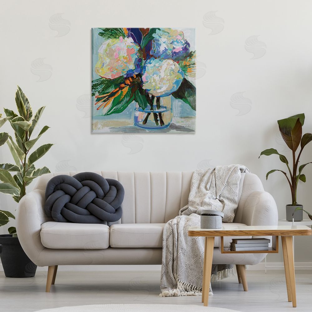 Jeanette Vertentes Bold Summer Blooms Canvas Wall Art Print in Room