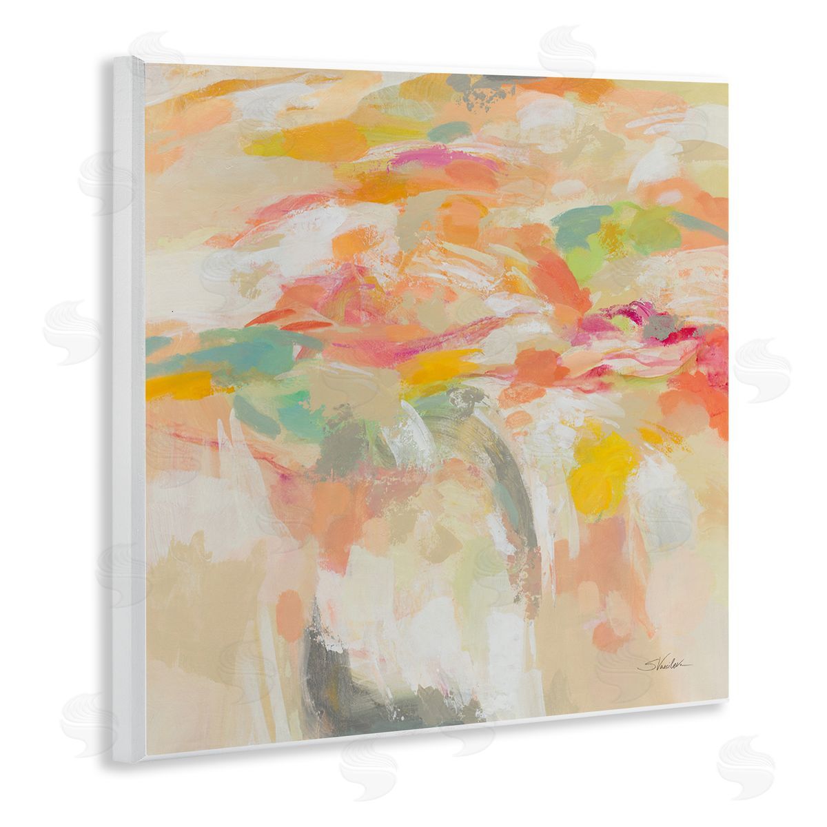 Silvia Vassileva Summer Solstice Abstraction Wooden Wall Plaque Art Print