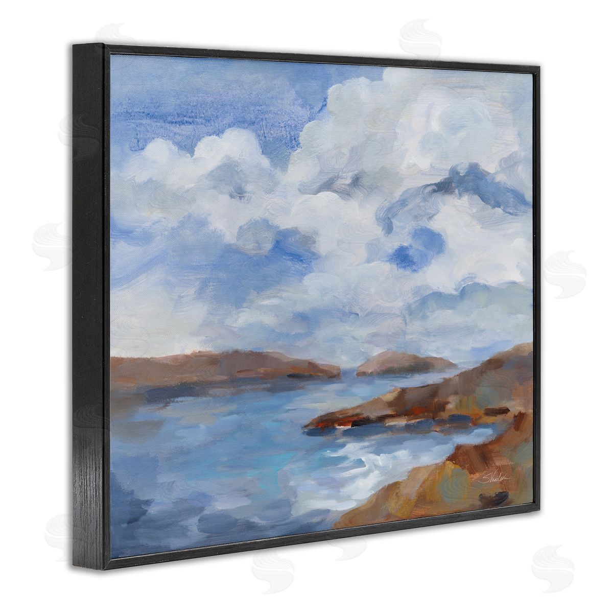 Silvia Vassileva Islands Beach View Black Framed Giclee Wall Art Print
