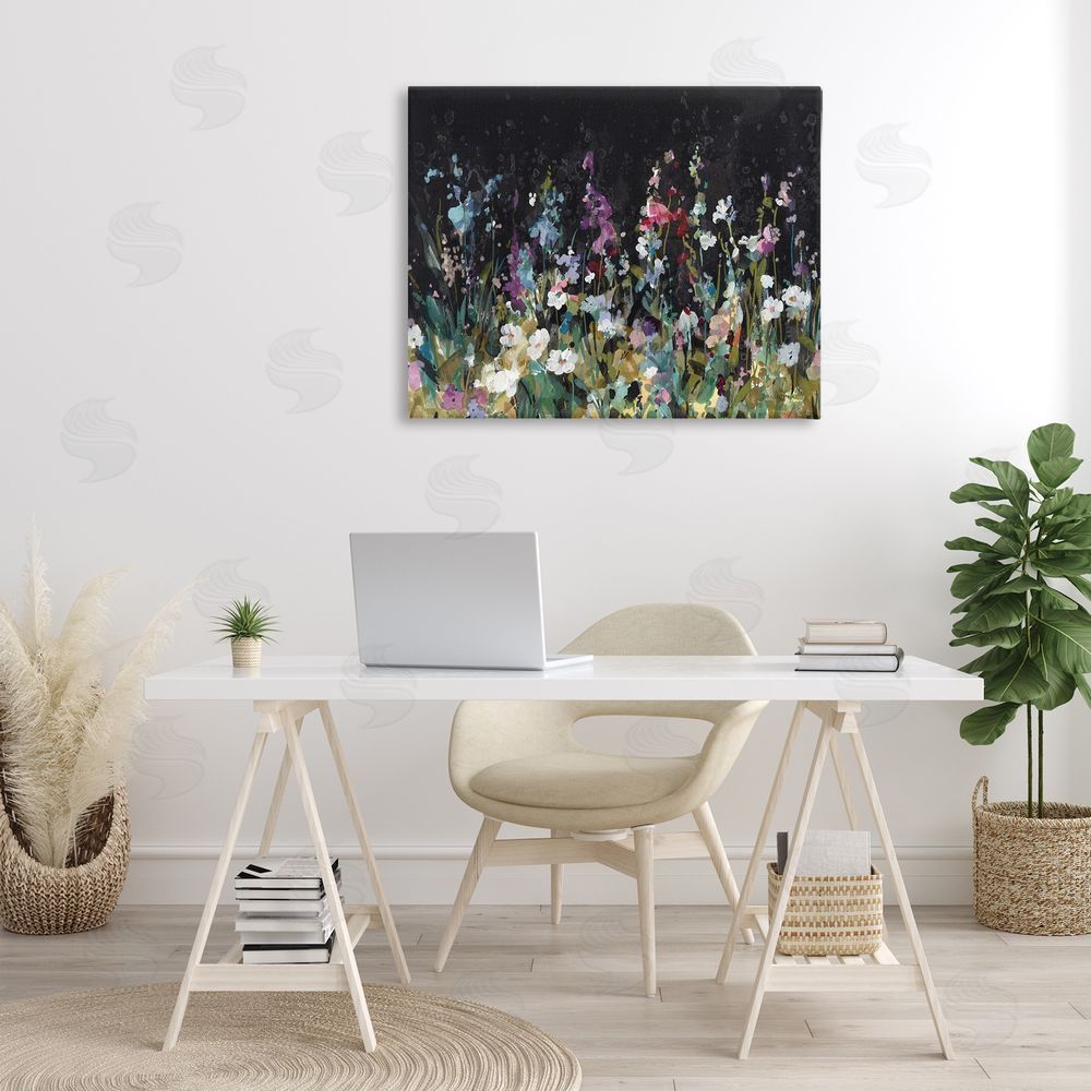 Danhui Nai Dark Garden Meadow Canvas Wall Art Print in Room