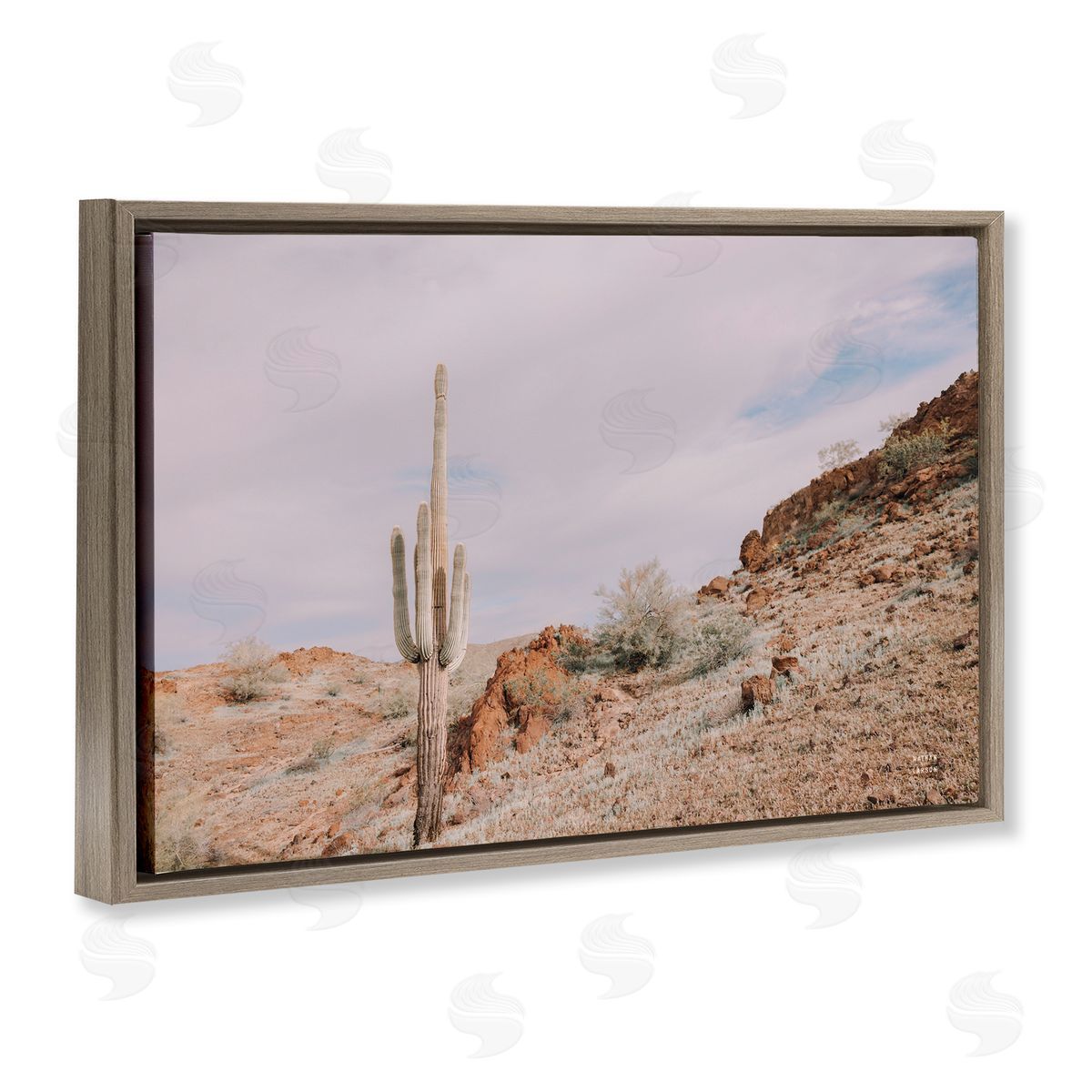 Nathan Larson The Climb Desertscape Brown Floating Frame Canvas Wall Art Print