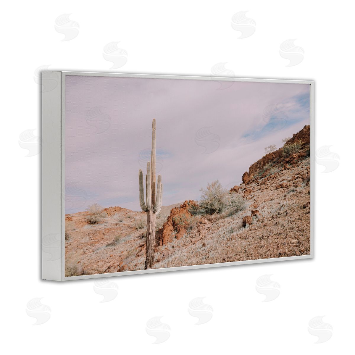 Nathan Larson The Climb Desertscape White Framed Giclee Wall Art Print