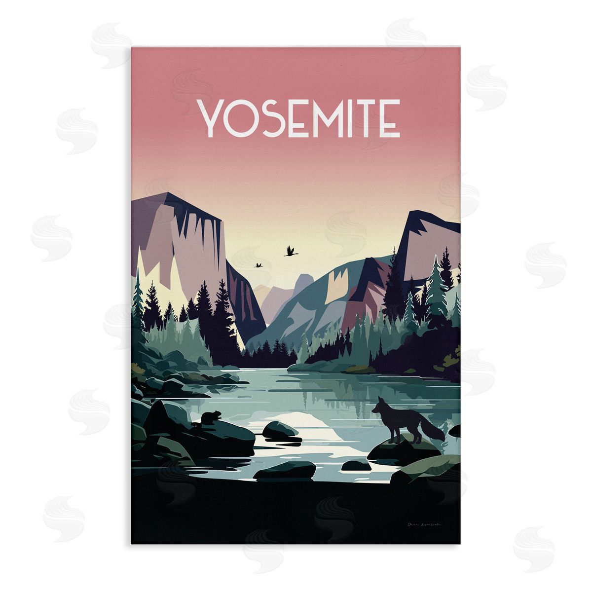 Omar Escalante Yosemite Landmark View Canvas Wall Art Print