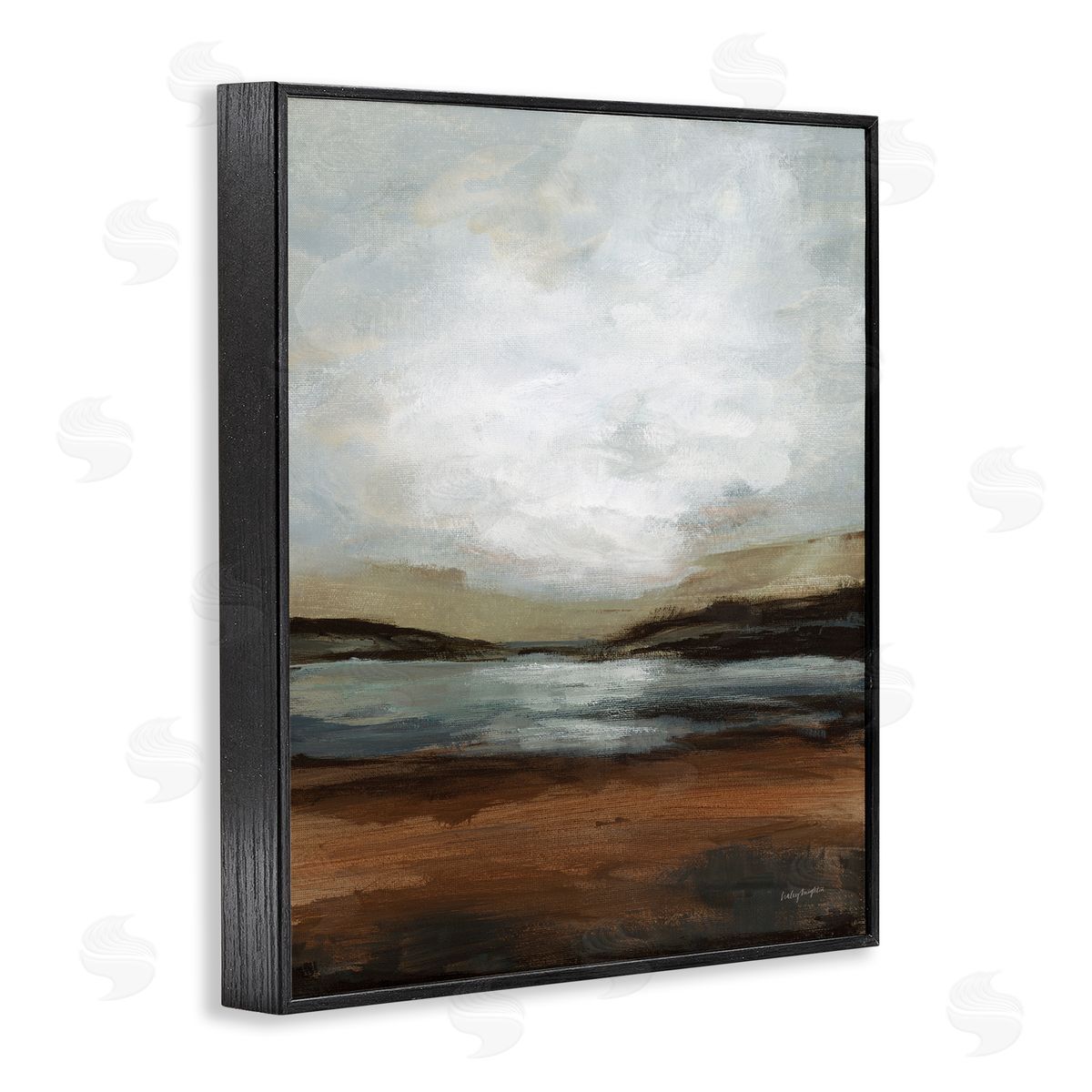 Haley Knighten Copper Creek Landscape Black Framed Giclee Wall Art Print