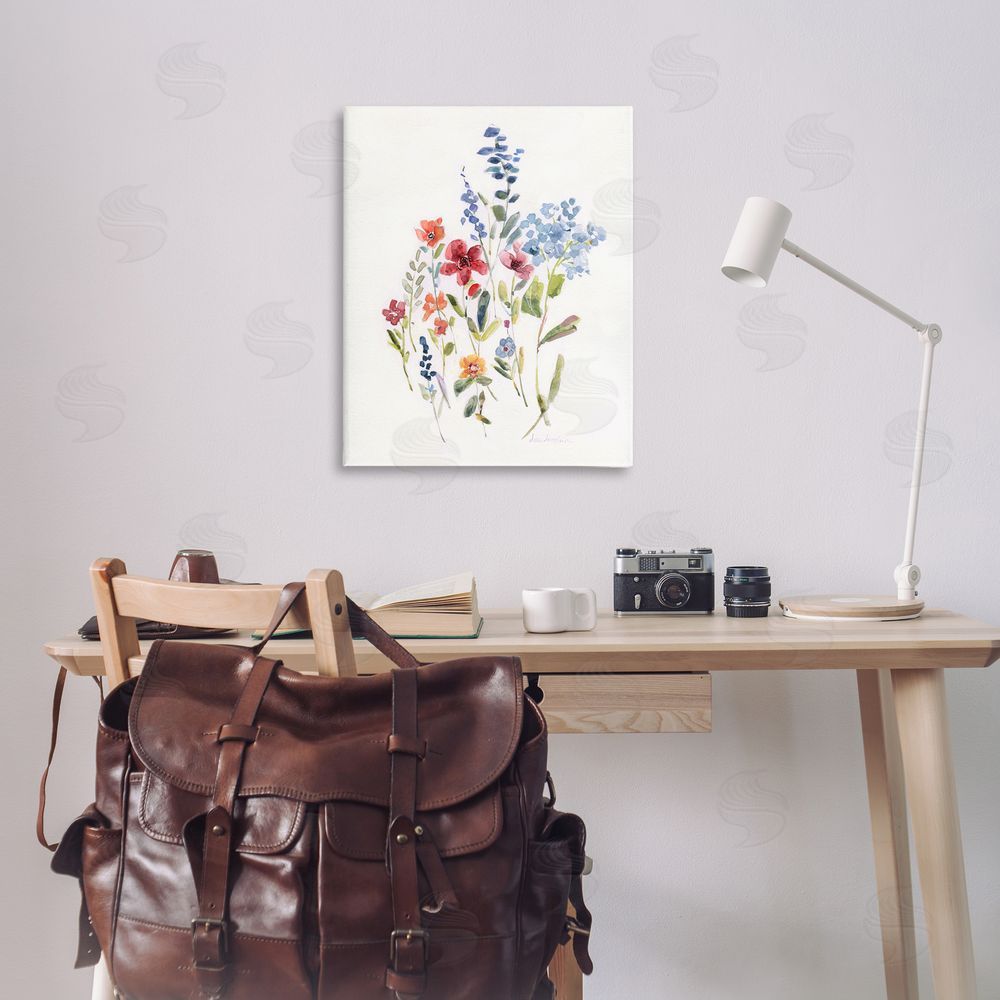 Sally Swatland Blooming Wildflower Buds Canvas Wall Art Print in Room