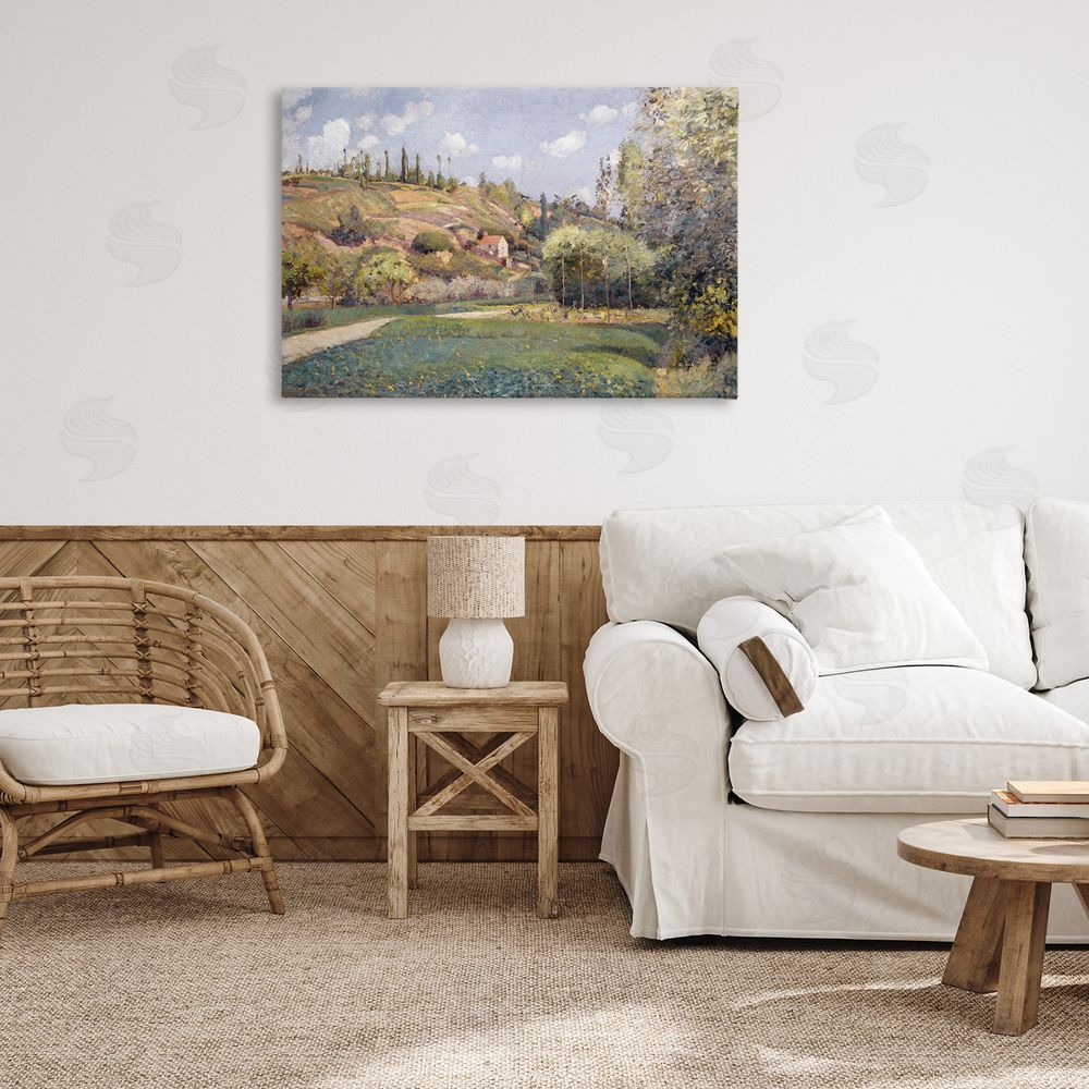 CAD Designs Rolling Green Hillside Canvas Wall Art Print in Room