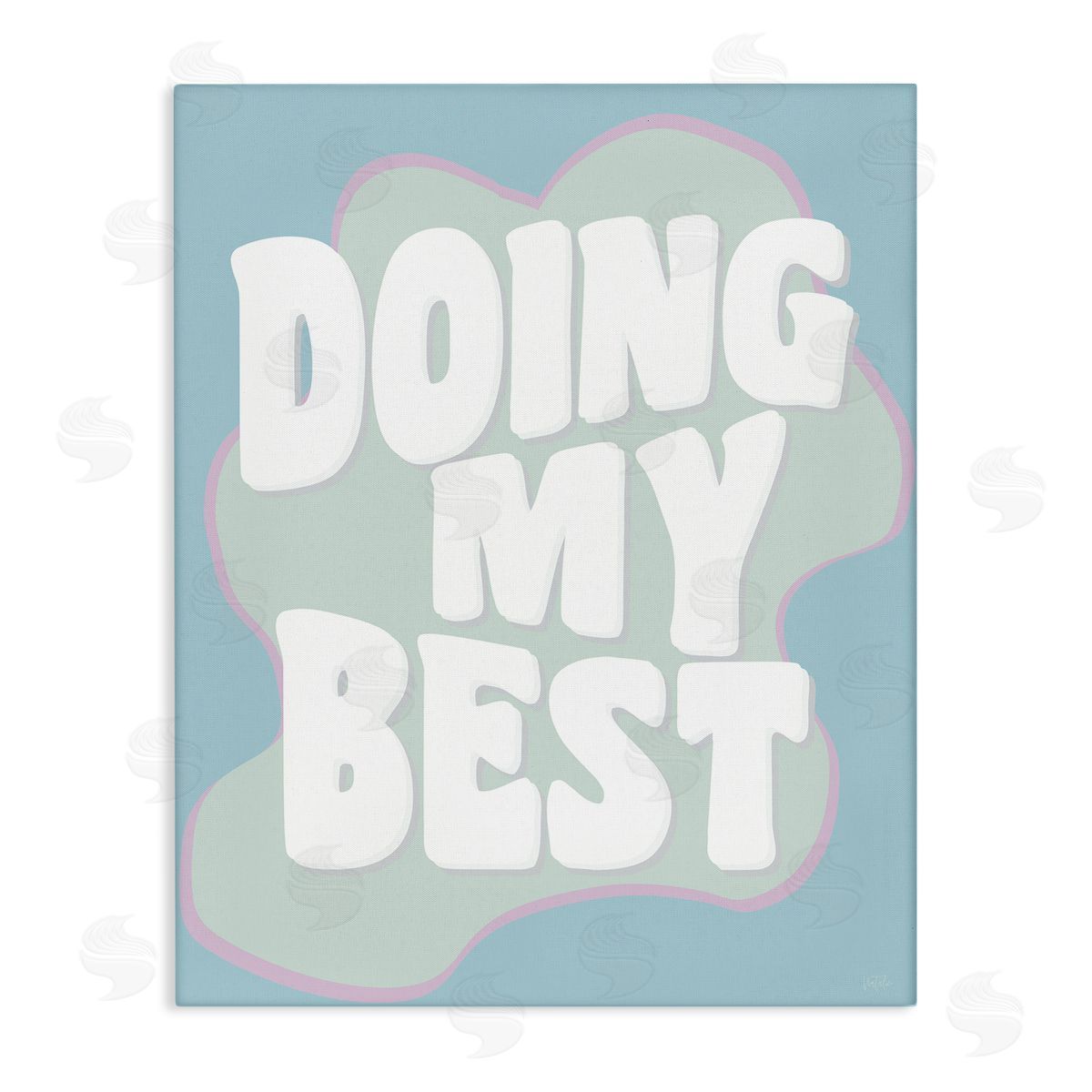 Natalie Carpentieri Doing My Best Phrase Canvas Wall Art Print