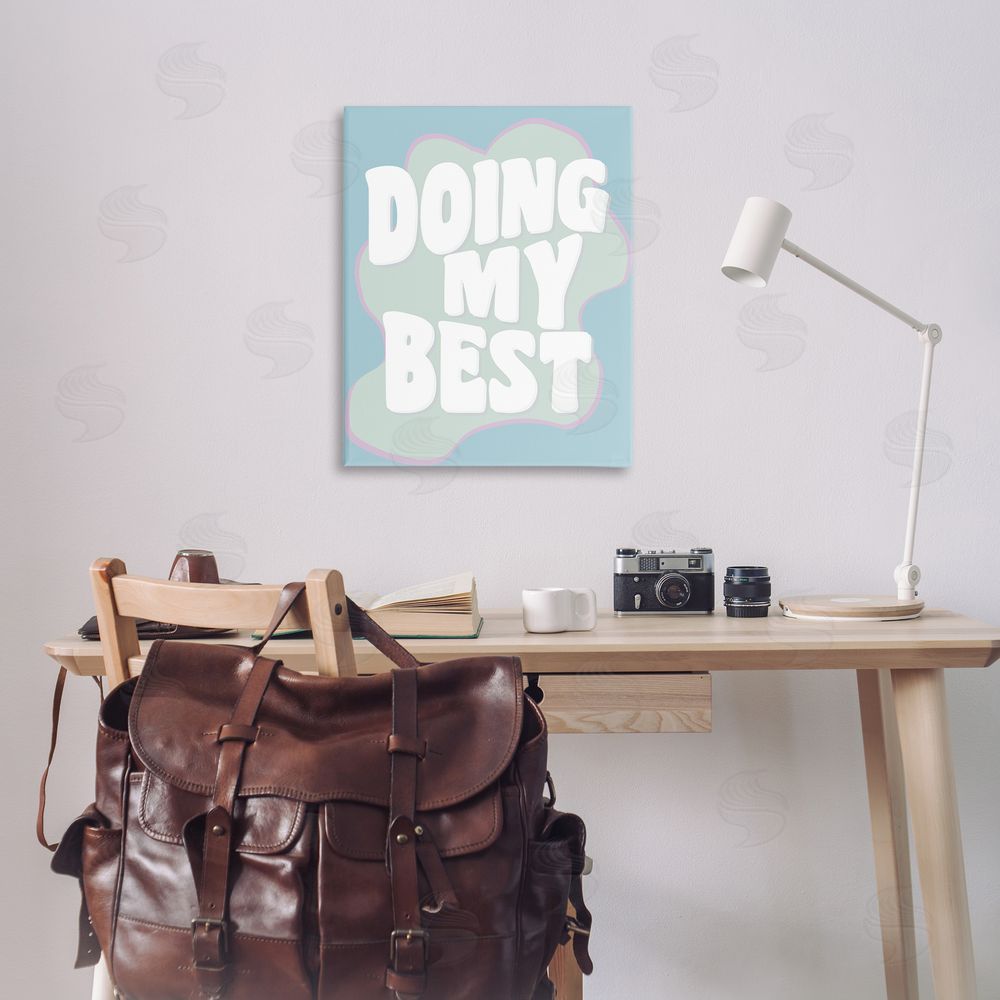 Natalie Carpentieri Doing My Best Phrase Canvas Wall Art Print in Room
