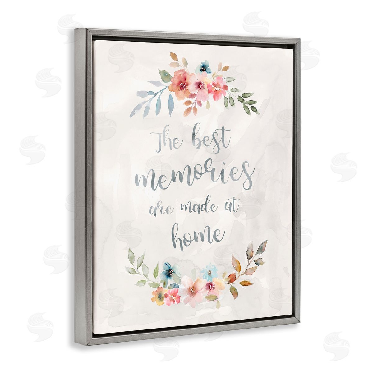 Carol Robinson Best Memories at Home Gray Floating Frame Canvas Wall Art Print
