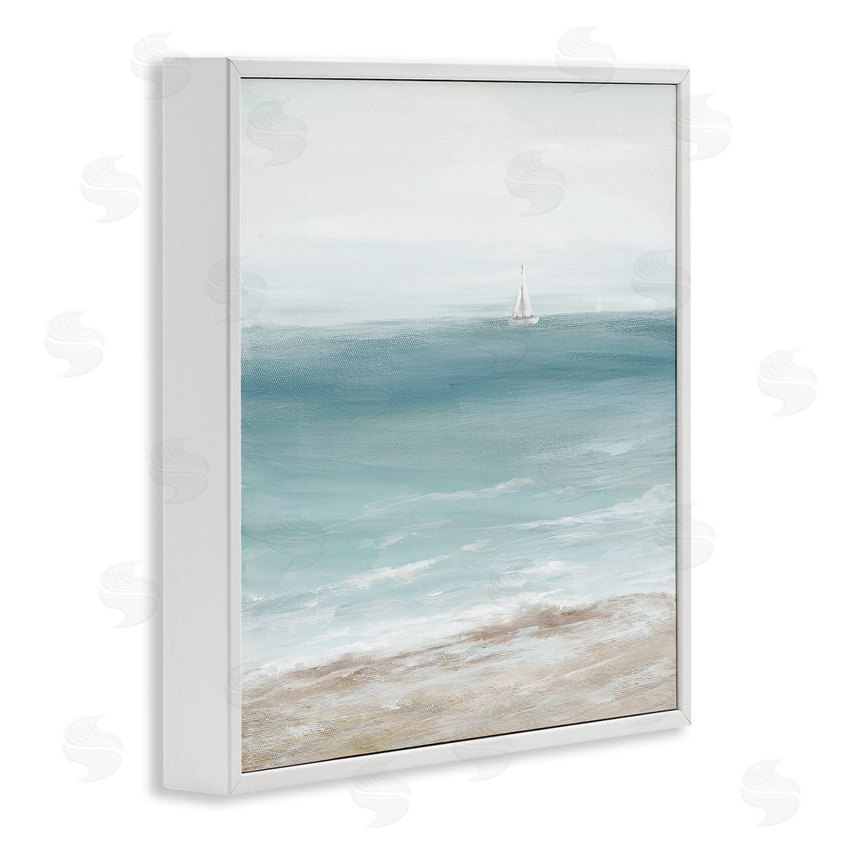Nan Distant White Sailboat White Framed Giclee Wall Art Print