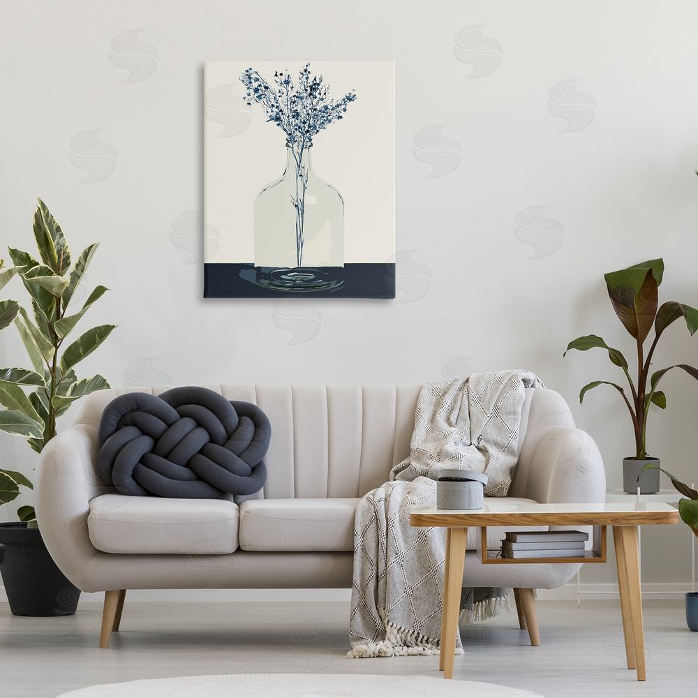 Carol Robinson Wildflowers in Glass Vase Canvas Wall Art Print in Room