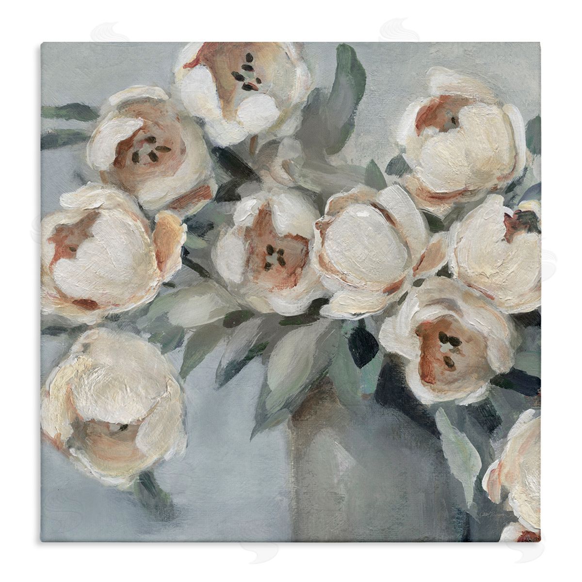 Carol Robinson Blooming Round Peonies Canvas Wall Art Print