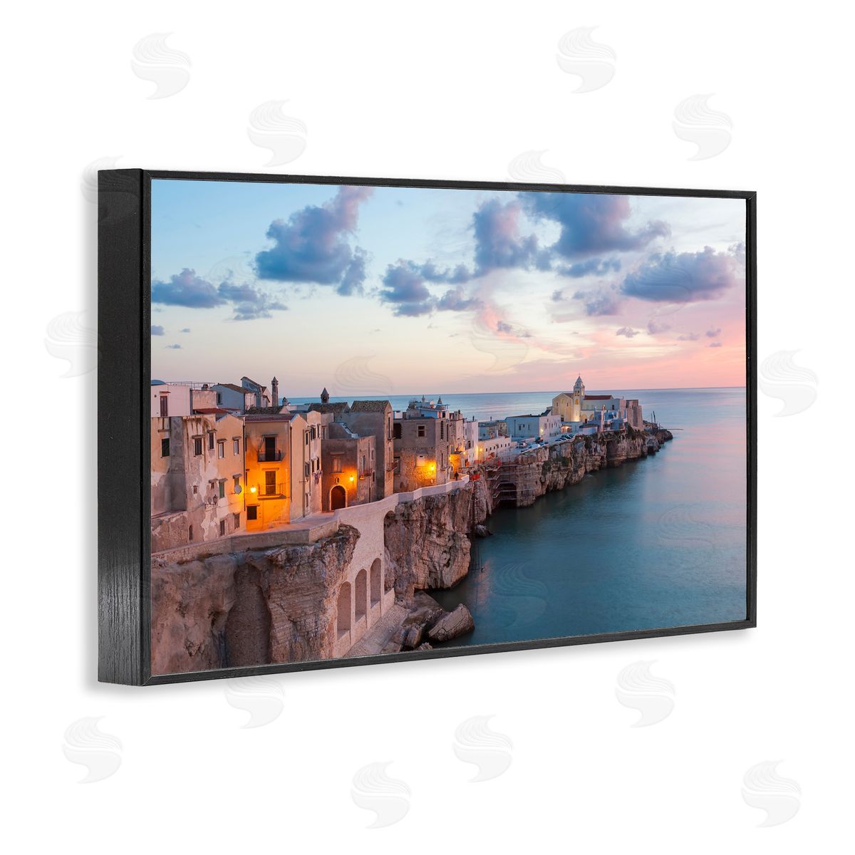 Danita Delimont Coastal City Architecture Black Framed Giclee Wall Art Print