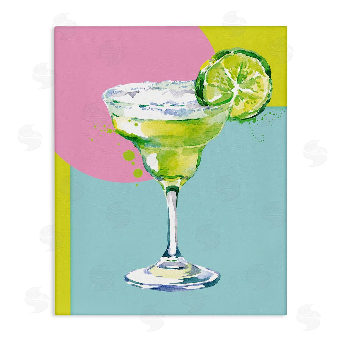 Susan Jill Cocktail with Lime Slice Canvas Wall Art Print