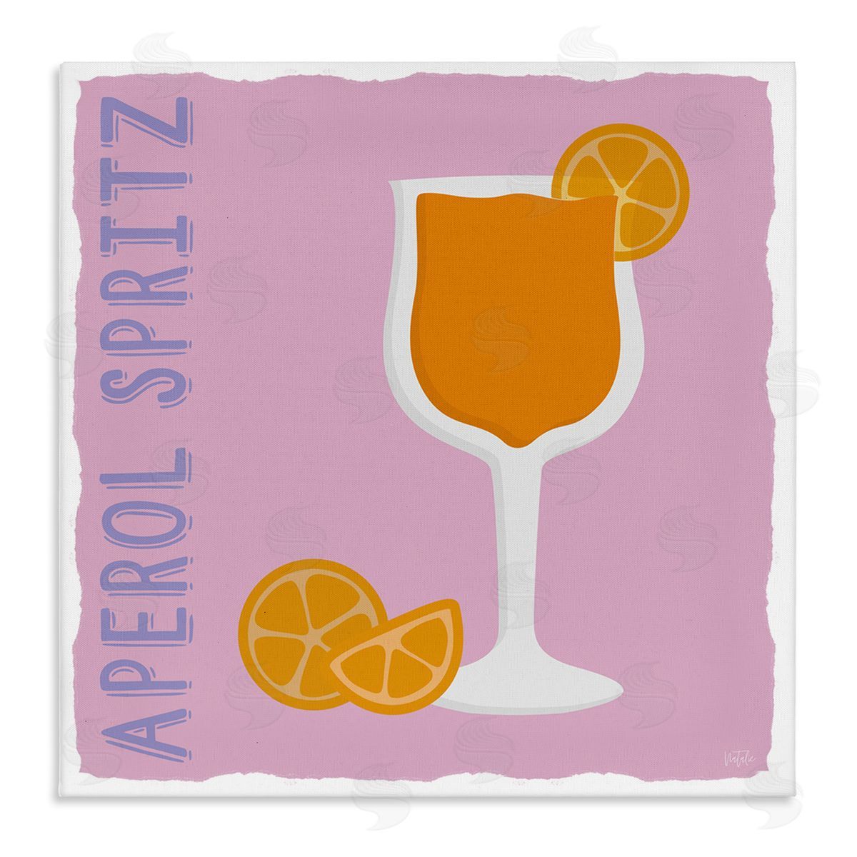 Natalie Carpentieri Aperol Spritz Cocktail Canvas Wall Art Print