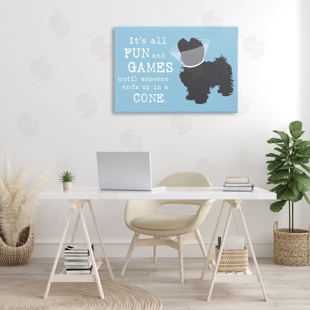Dog Is Good Funny Fun & Games Dog Canvas Wall Art Print in Room