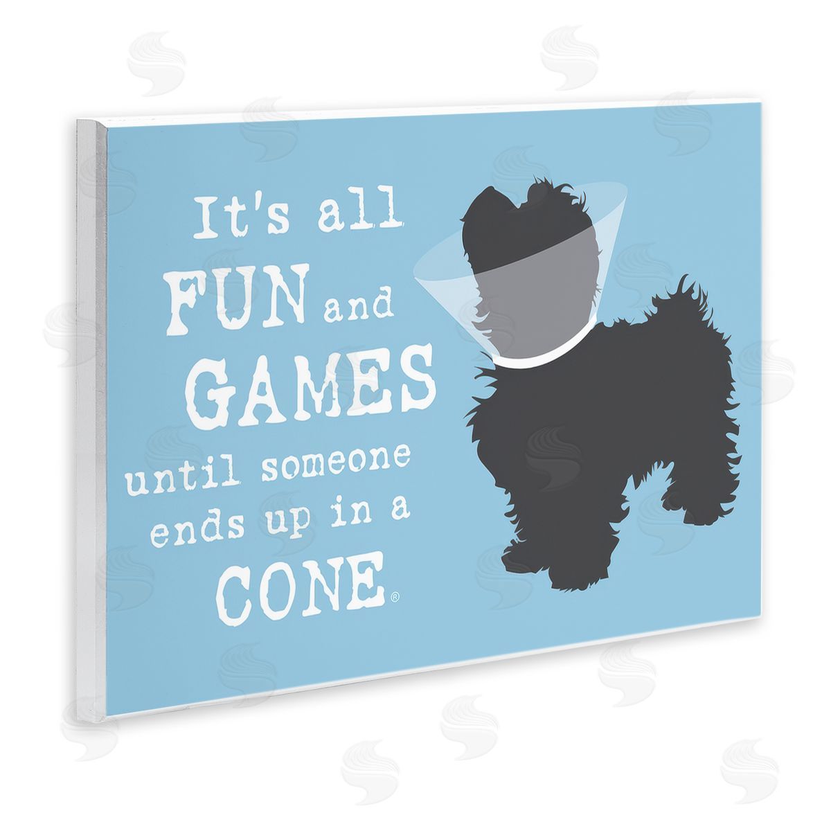 Dog Is Good Funny Fun & Games Dog Wooden Wall Plaque Art Print