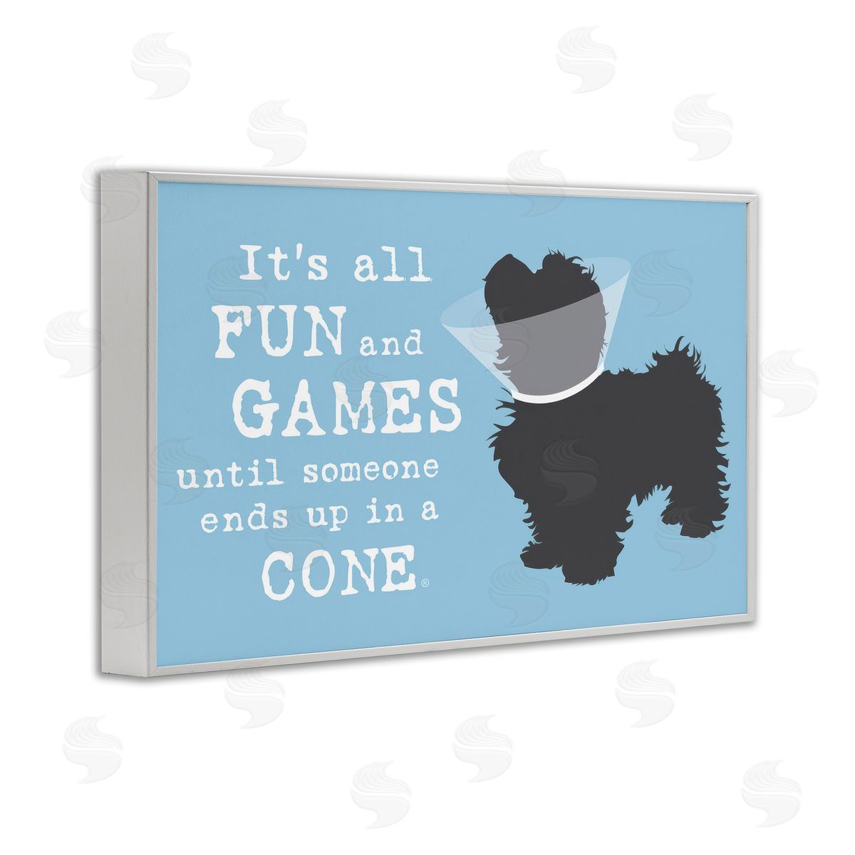 Dog Is Good Funny Fun & Games Dog White Framed Giclee Wall Art Print