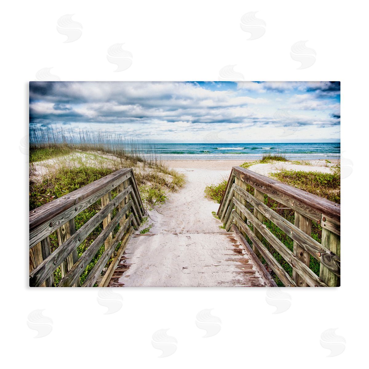 Mary Lou Johnson Sandy Coast Boardwalk Canvas Wall Art Print